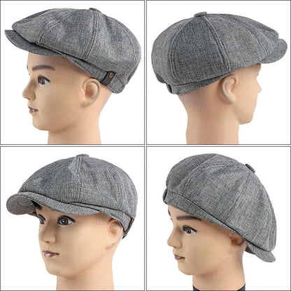 Airy retro men's cap for spring and summer – Alfie-Black-The Livary