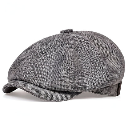 Airy retro men's cap for spring and summer – Alfie-Black-The Livary