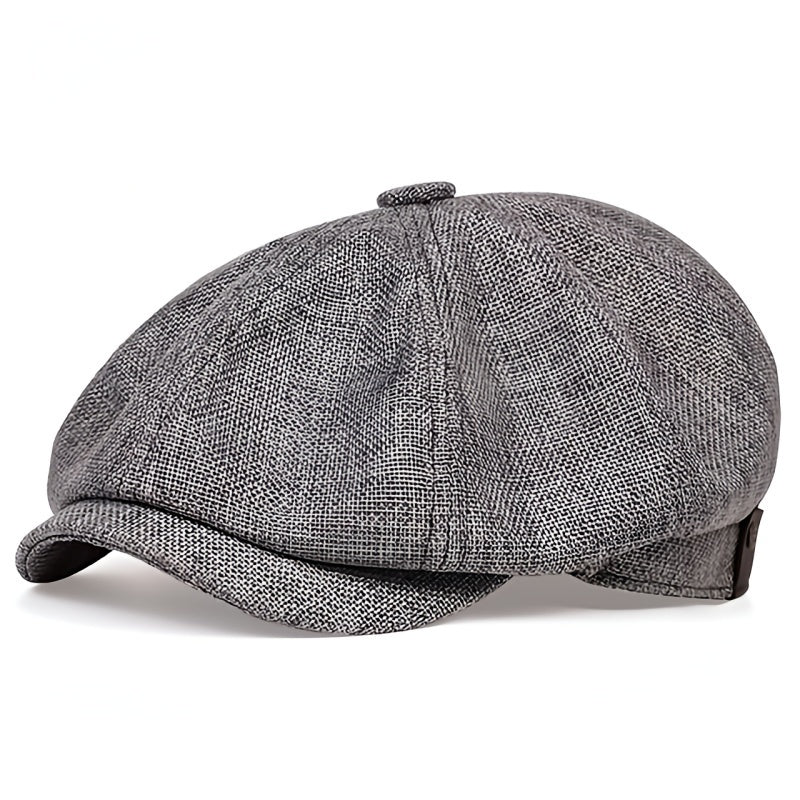 Airy retro men's cap for spring and summer – Alfie-Dark grey-The Livary