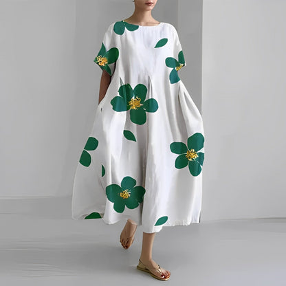 Airy summer maxi dress with waist accent - Clara-White-S-The Livary