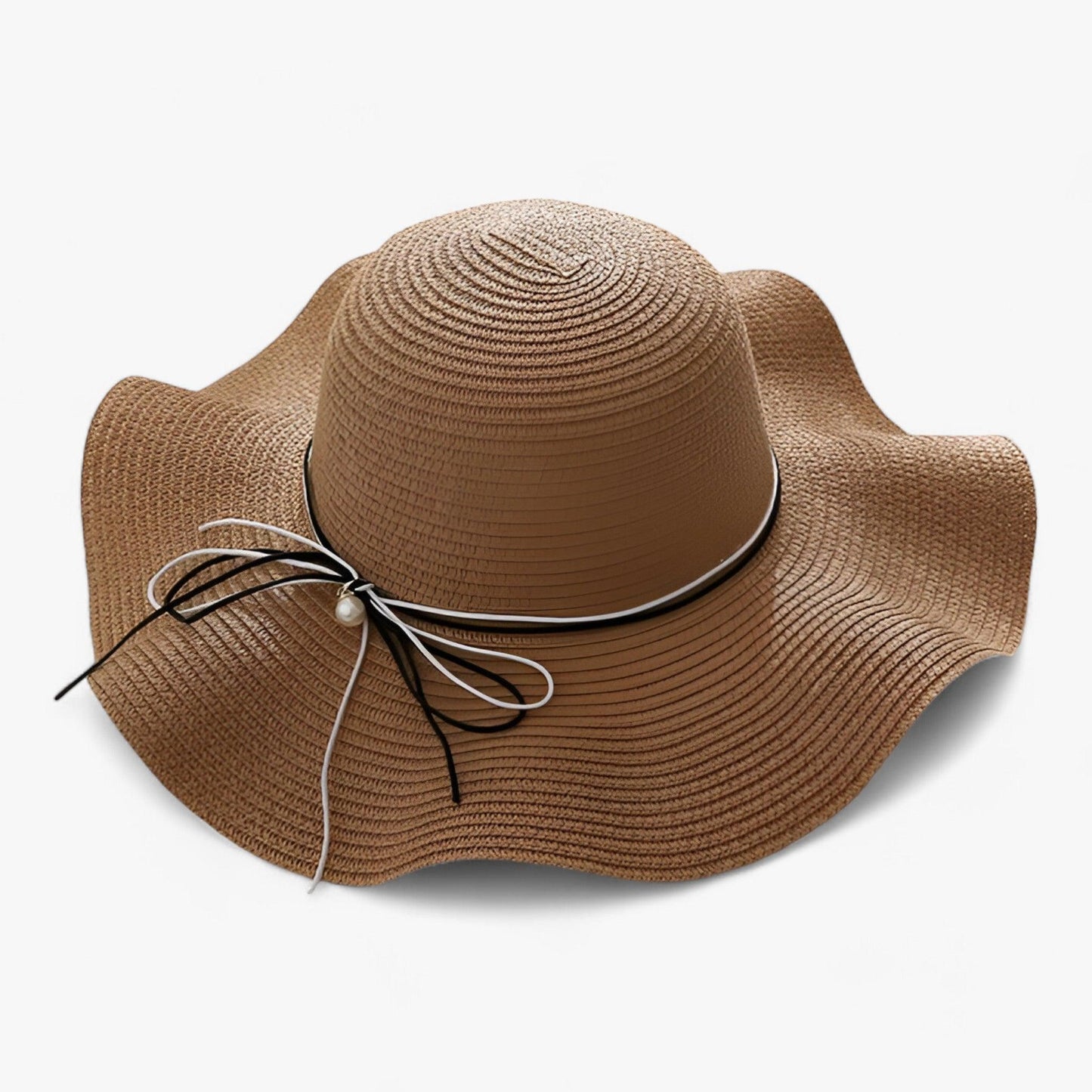 Chic Ladies Summer Hat with Bow and UV Shield - Pexav