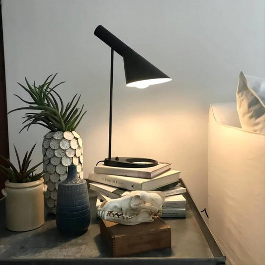 Sleek Contemporary Offset Metal Table Lamp - Pexav
