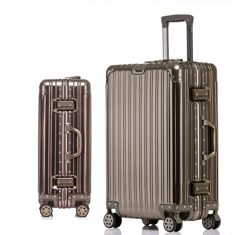 Aluminum-Magnesium hard case – Sarajevo-Titanium Gold-XS (30 L)-Nora Luxe