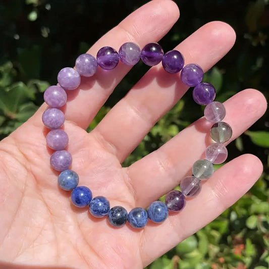 Calming Amethyst and Lapis Lazuli Anxiety Relief Bracelet - Pexav
