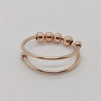 Anti Stress Ring - CalmSpin-Rose gold-Nora Luxe