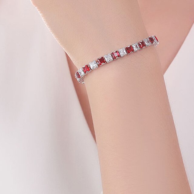 Sparkling Silver Chain Link Bracelet
