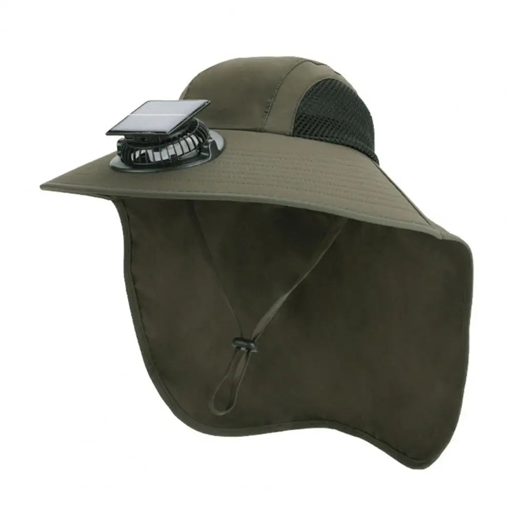 Sun Protection Wide Brim Summer Hat Fan