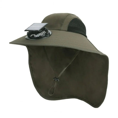 Sun Protection Wide Brim Summer Hat Fan