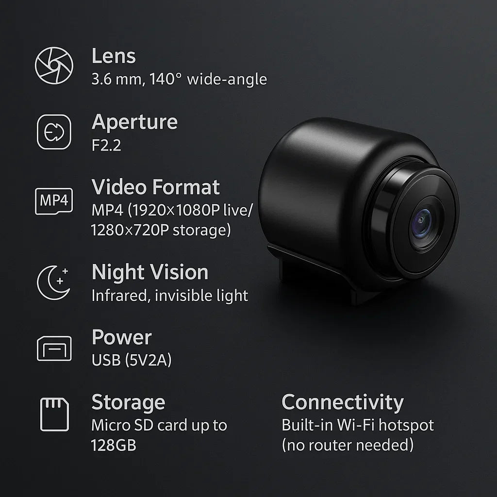 Compact 2 Pack WiFi Home Security Cameras Night Vision