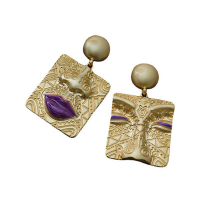 Asymmetrical Retro Earrings | Unique Statement Jewellery-Nora Luxe