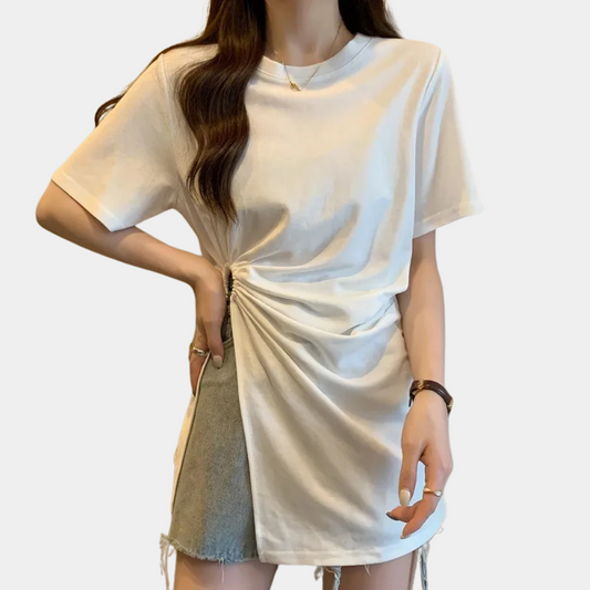 Chic Off Center Women's Blouse - Pexav