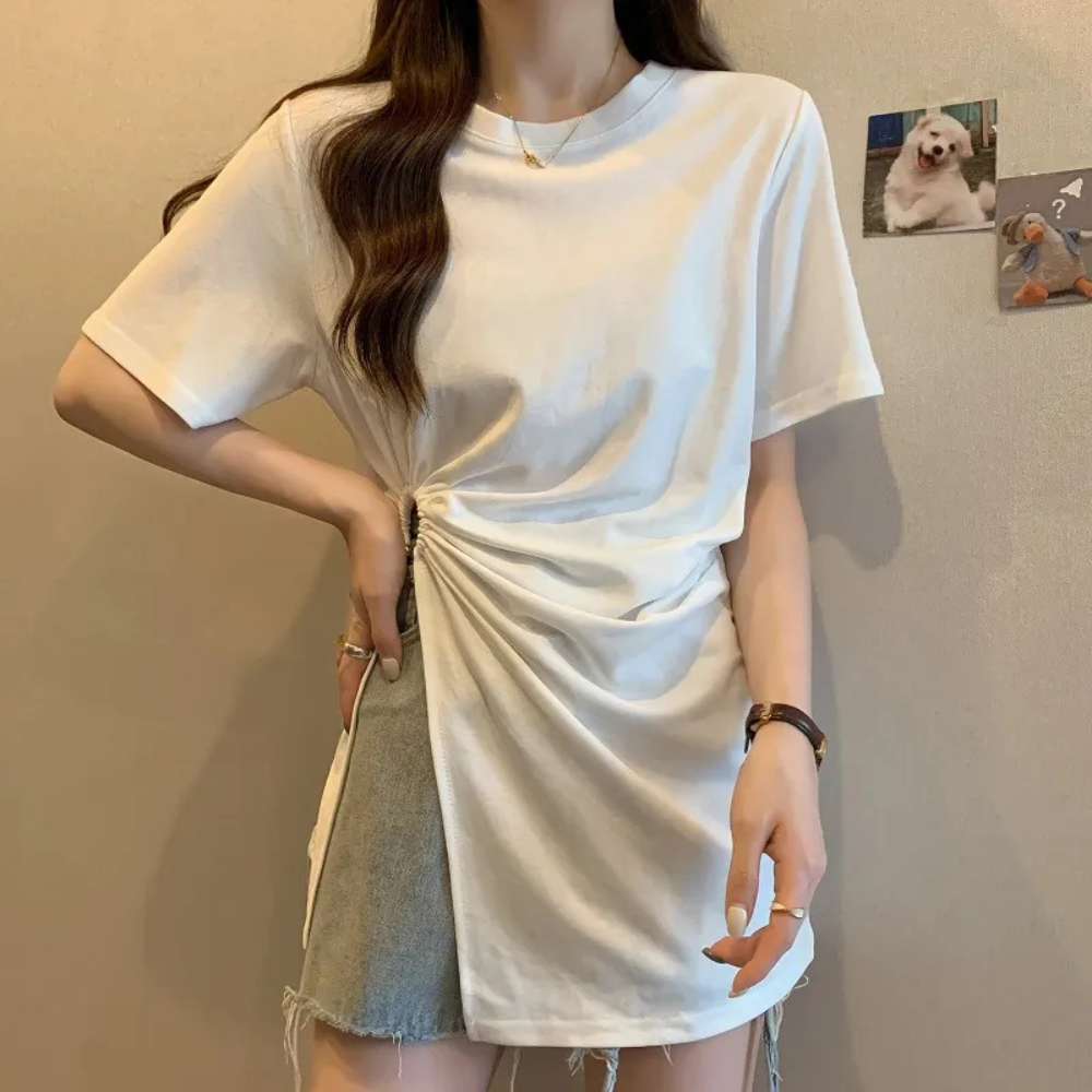 Asymmetrical Top for Women - Sienna-White-XS-Nora Luxe