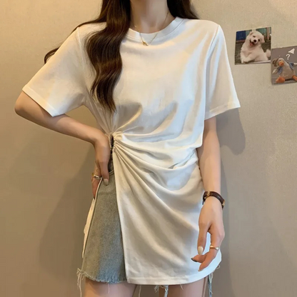 Asymmetrical Top for Women - Sienna-White-XS-Nora Luxe