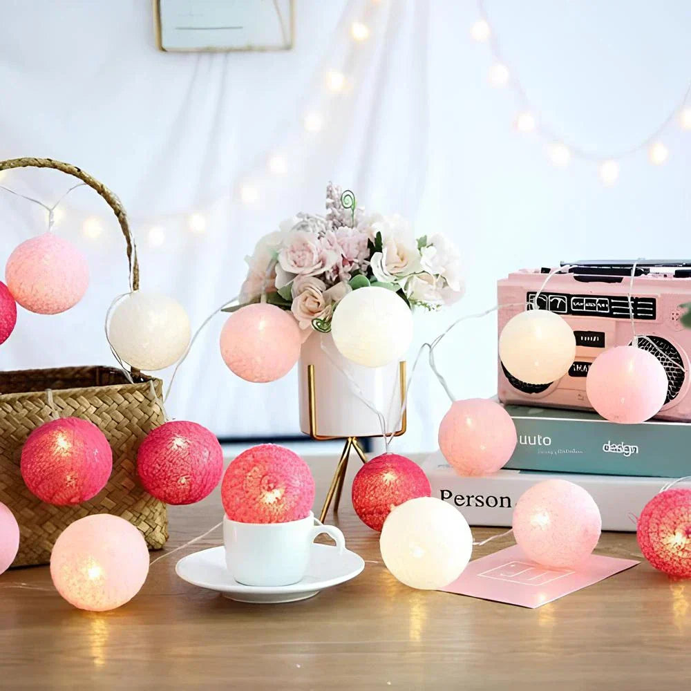 Atmospheric Ball String Lights - LumaBreeze-Candy-59.05 inch es-USB-Nora Luxe