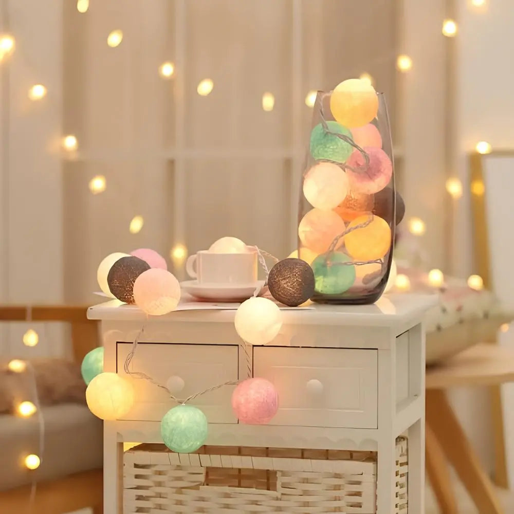 Atmospheric Ball String Lights - LumaBreeze-Candy-59.05 inch es-USB-Nora Luxe