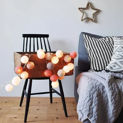 Atmospheric Ball String Lights - LumaBreeze-Candy-59.05 inch es-USB-Nora Luxe