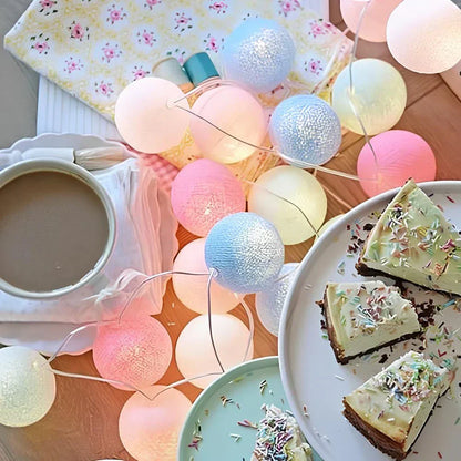 Atmospheric Ball String Lights - LumaBreeze-Candy-59.05 inch es-USB-Nora Luxe