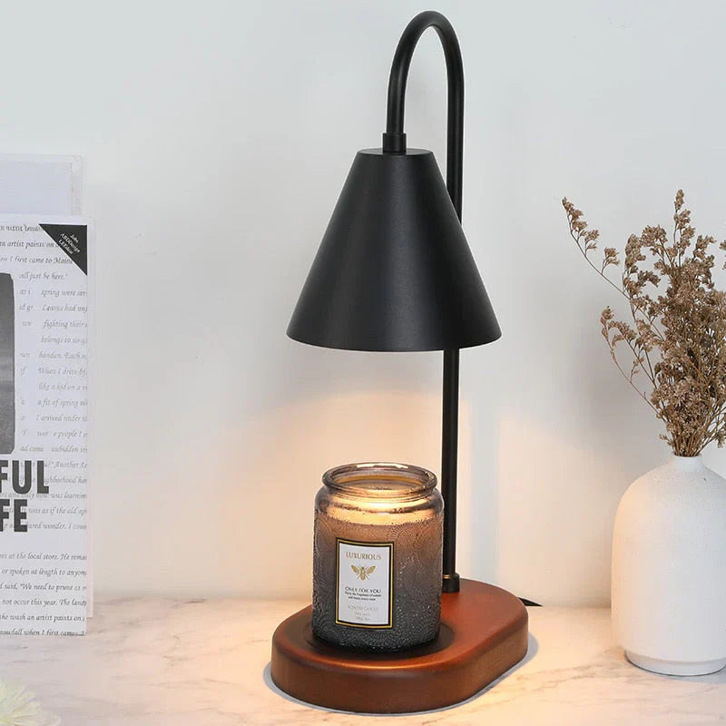 Atmospheric Candle Warmer for Magical Evenings - LumiFlare-Black-Nora Luxe