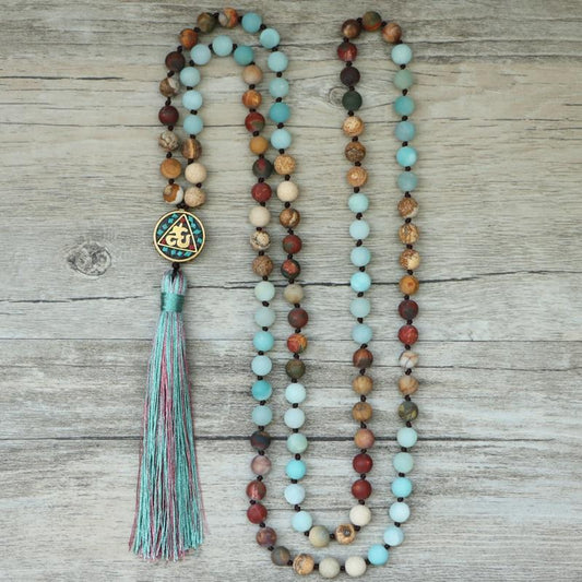 Bohemian Mala Bead Chain Necklace - Pexav