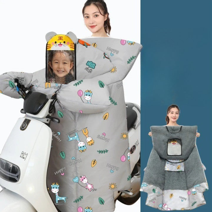 Thermal Bike Double Rider Windbreaker Jacket Coat