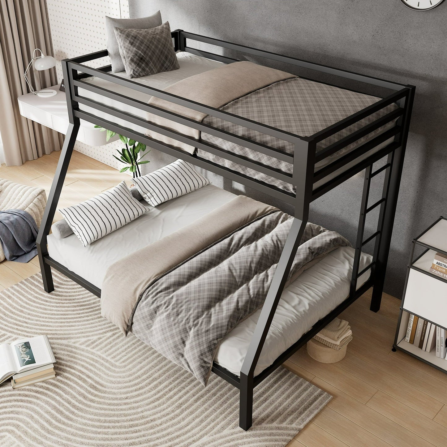 Space Saving Metal Twin Bunk Bed Frame