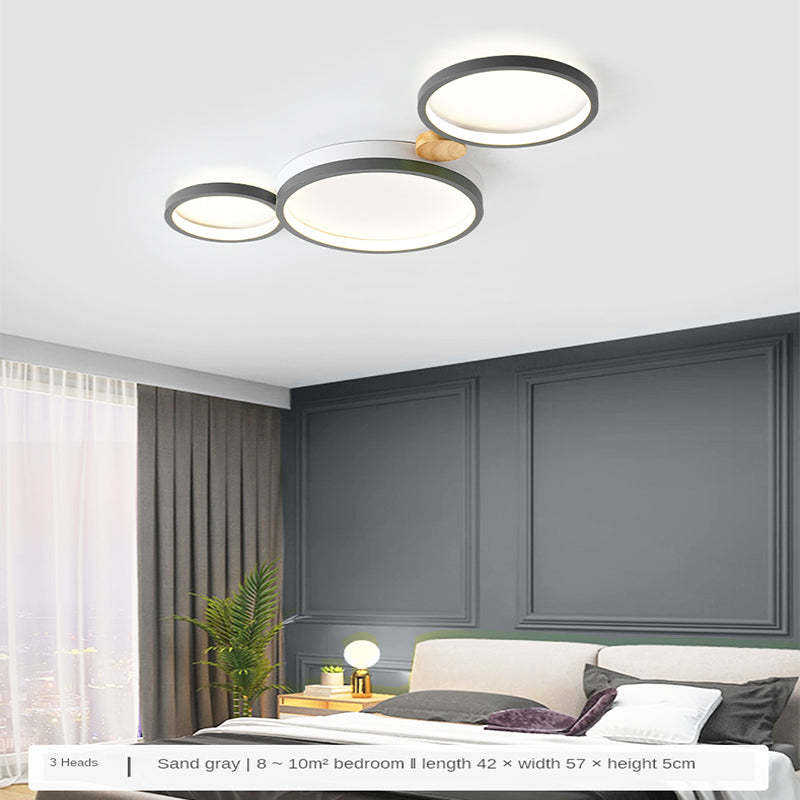 Soft Rounded Ceiling Lamp for Bedroom in White Finish