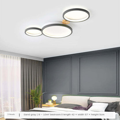 Soft Rounded Ceiling Lamp for Bedroom in White Finish