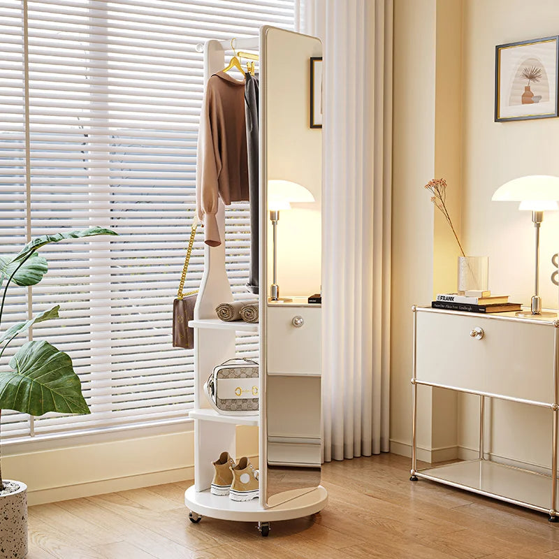 Adjustable 360 Degree Closet Organizer Mirror Rack