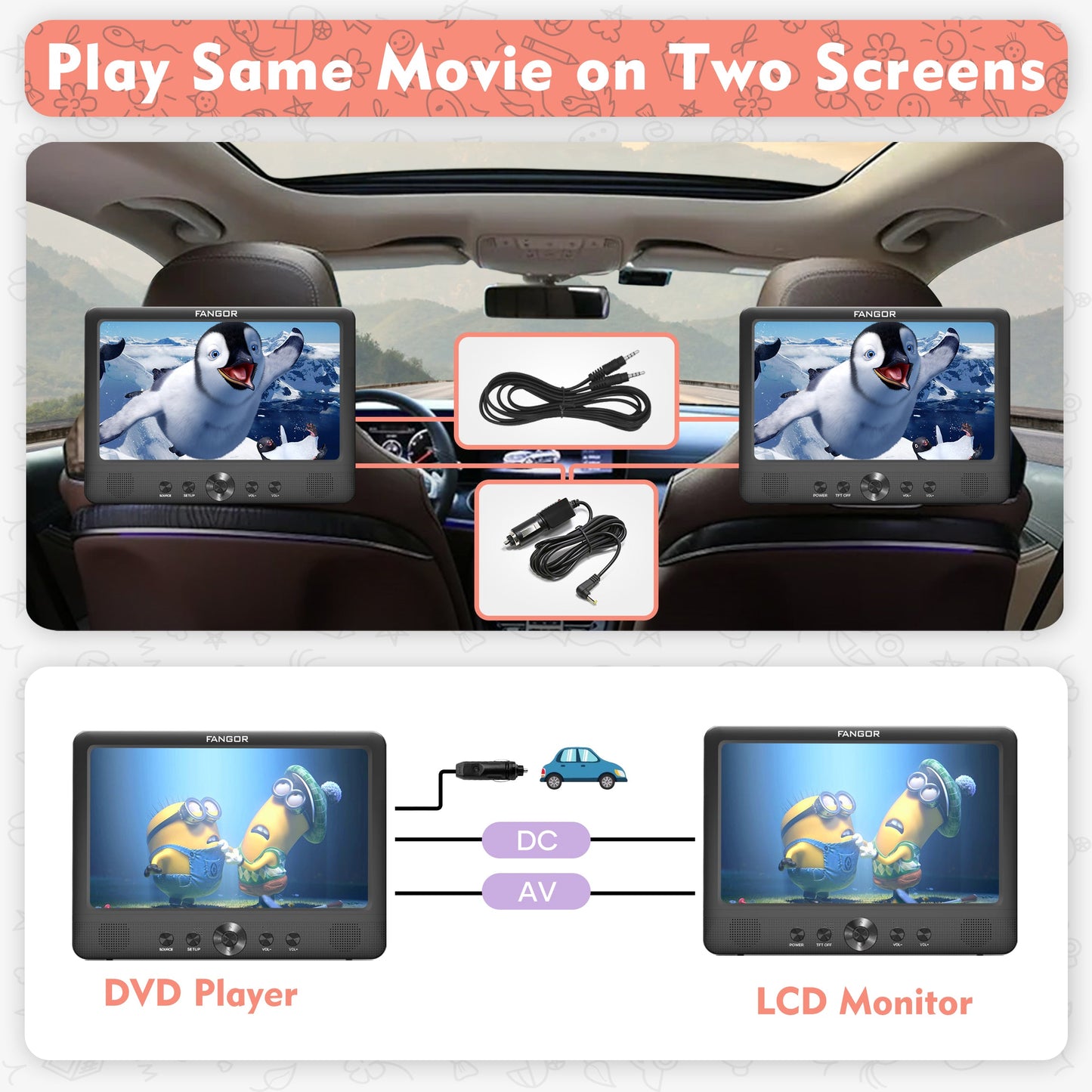 Portable Car DVD Entertainment System