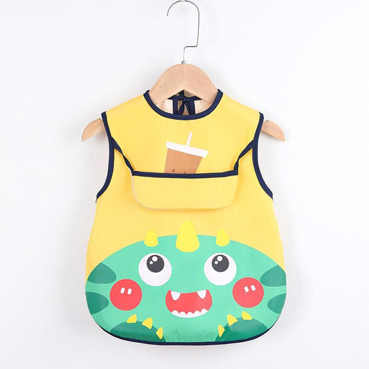 Cute Baby Bib Apron with Pockets - Pexav