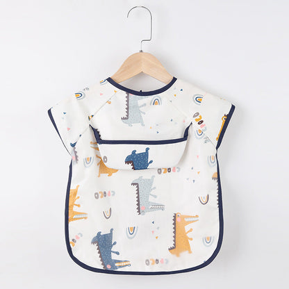 Baby apron with pockets for art and food-D-0-3 years old-Nora Luxe
