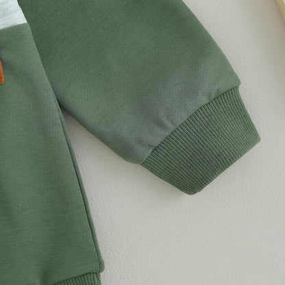 Baby Jogger Winter Set – Contrast Sweatshirt and Trousers-A-0-6 Months-Nora Luxe