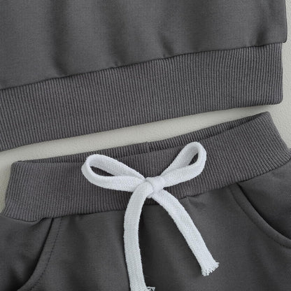 Baby Jogger Winter Set – Contrast Sweatshirt and Trousers-A-0-6 Months-Nora Luxe