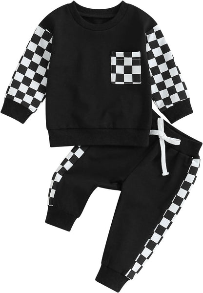 Baby Jogger Winter Set – Contrast Sweatshirt and Trousers-H-0-6 Months-Nora Luxe