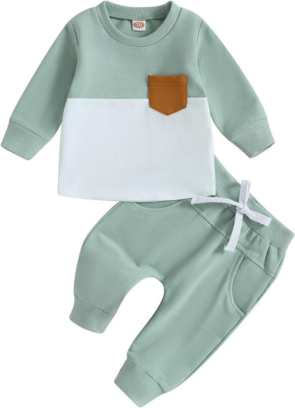 Baby Jogger Winter Set – Contrast Sweatshirt and Trousers-I-0-6 Months-Nora Luxe
