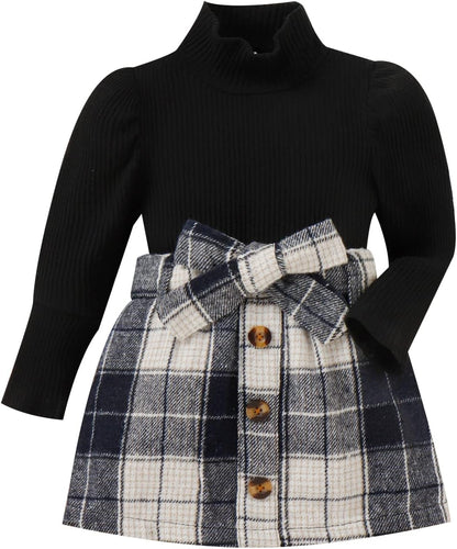 Baby Winterset – Knitted Turtleneck and Dress Set-A-6-12 Months-Nora Luxe