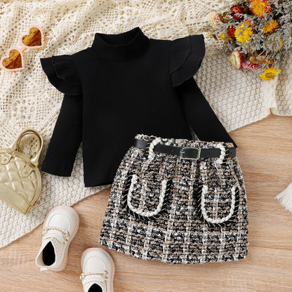Baby Winterset – Knitted Turtleneck and Dress Set-A-6-12 Months-Nora Luxe