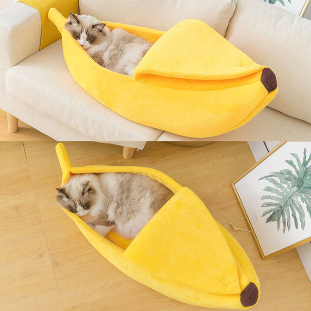 Soft Pet Hideaway Bed for Cats and Small Dogs