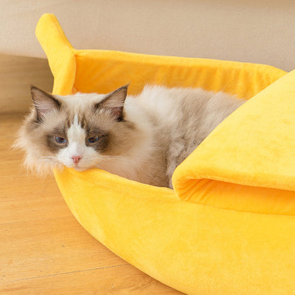 Soft Pet Hideaway Bed for Cats and Small Dogs