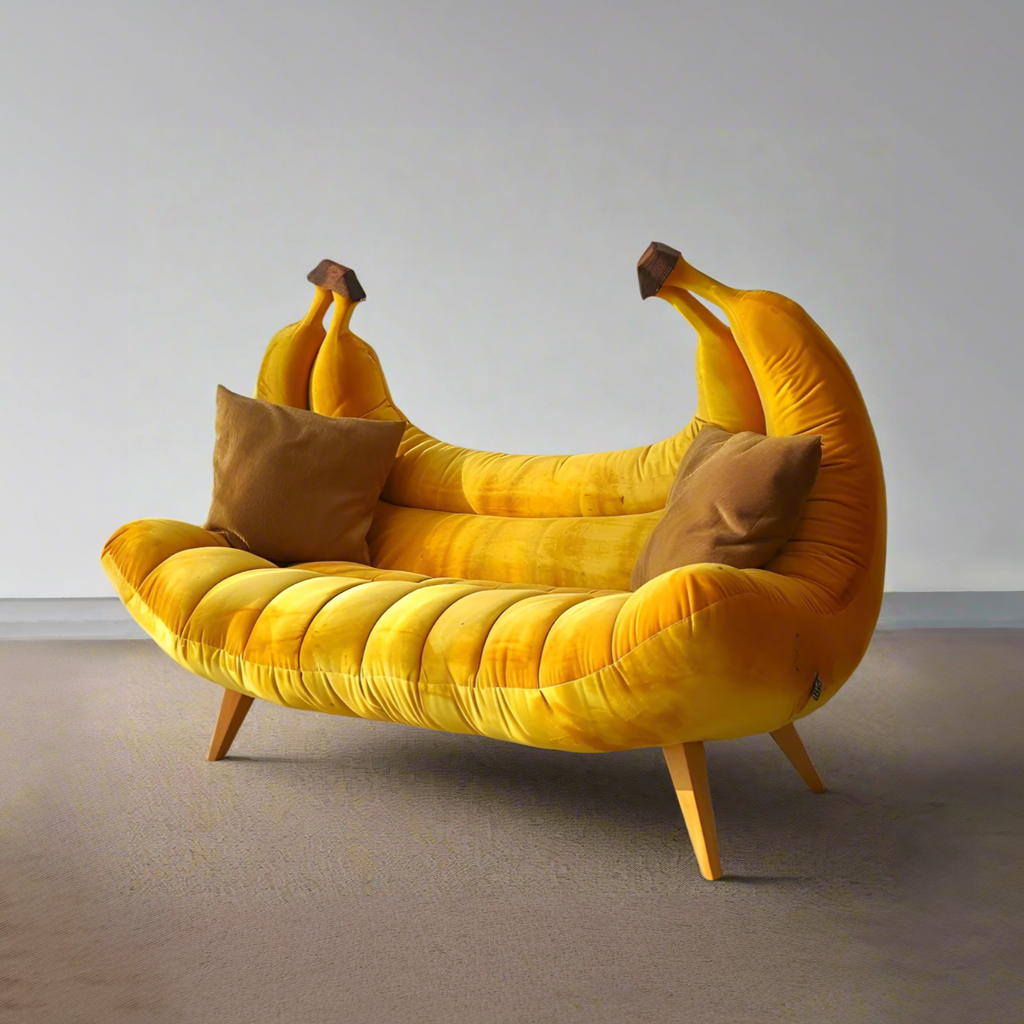 Bright Citrus Style Contemporary Sofa