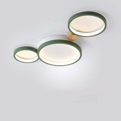 Soft Rounded Ceiling Lamp for Bedroom in White Finish