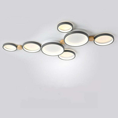 Soft Rounded Ceiling Lamp for Bedroom in White Finish