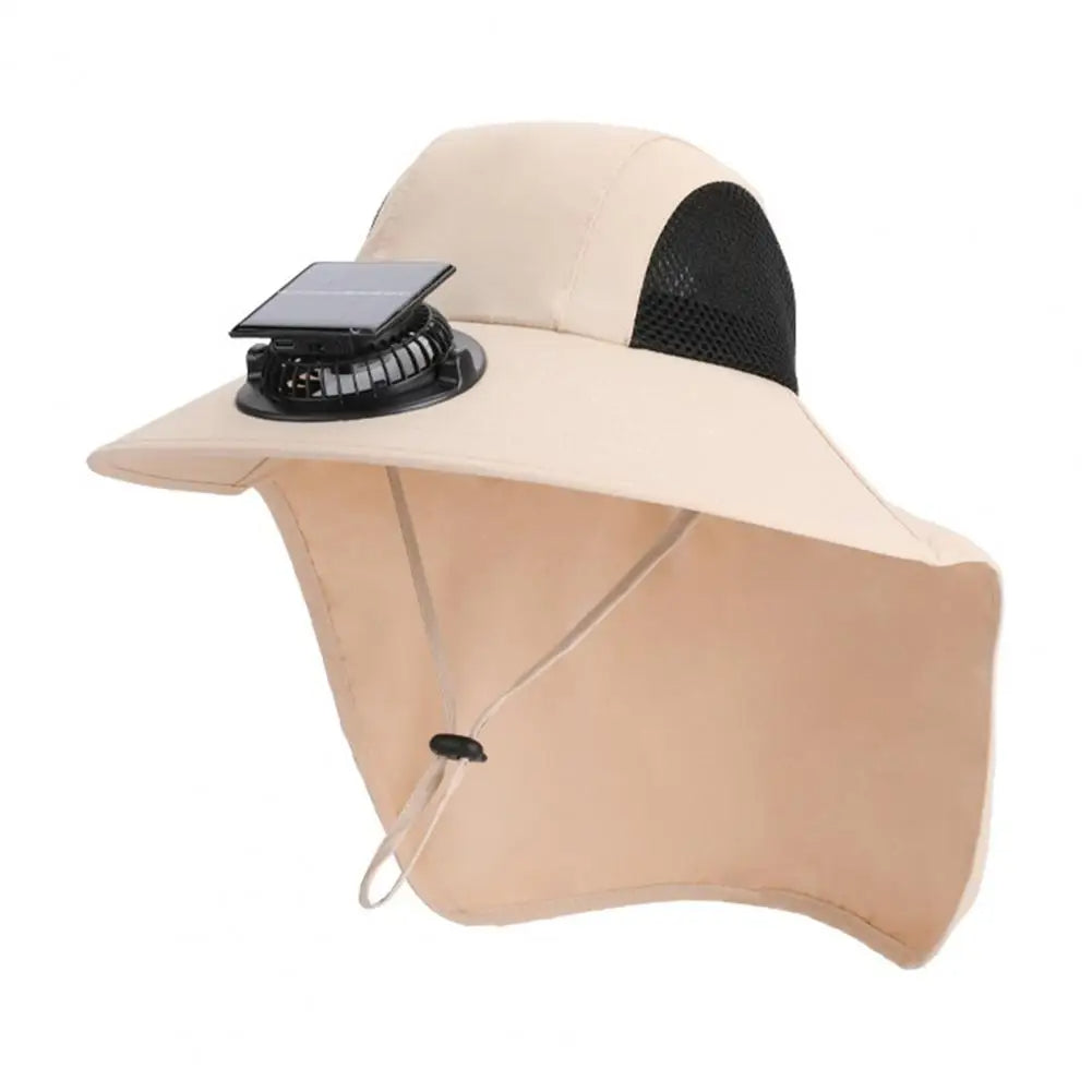 Sun Protection Wide Brim Summer Hat Fan