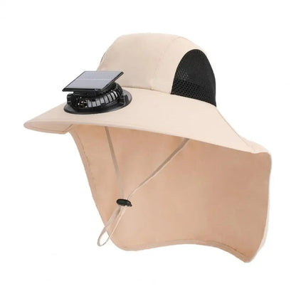 Sun Protection Wide Brim Summer Hat Fan