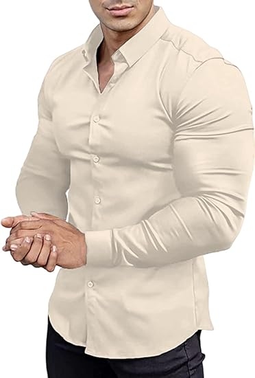 Men's Slim Fit Stretch Dress Shirt
