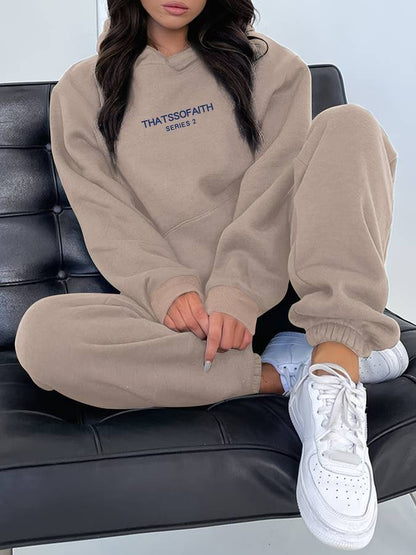 Soft Women's Sweatpants Hoodie Outfit Set