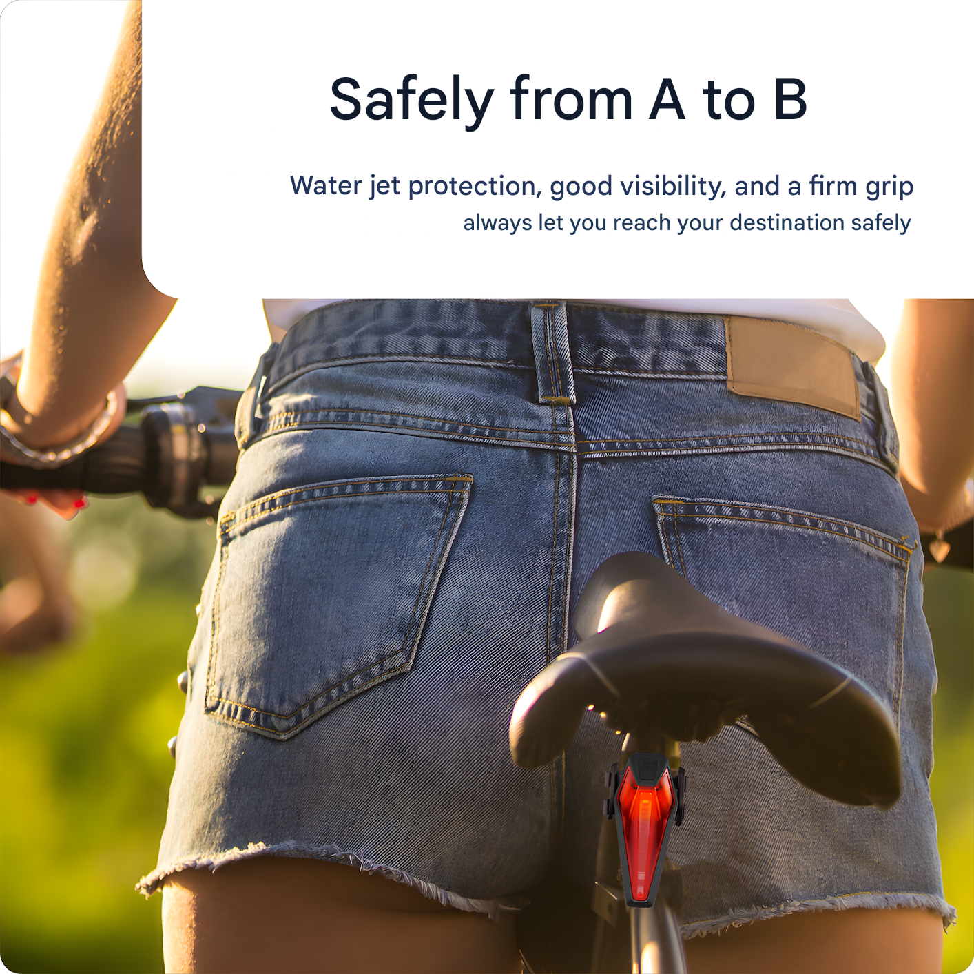 Bike Light Safety Rear Light - BrightSafe-Nora Luxe