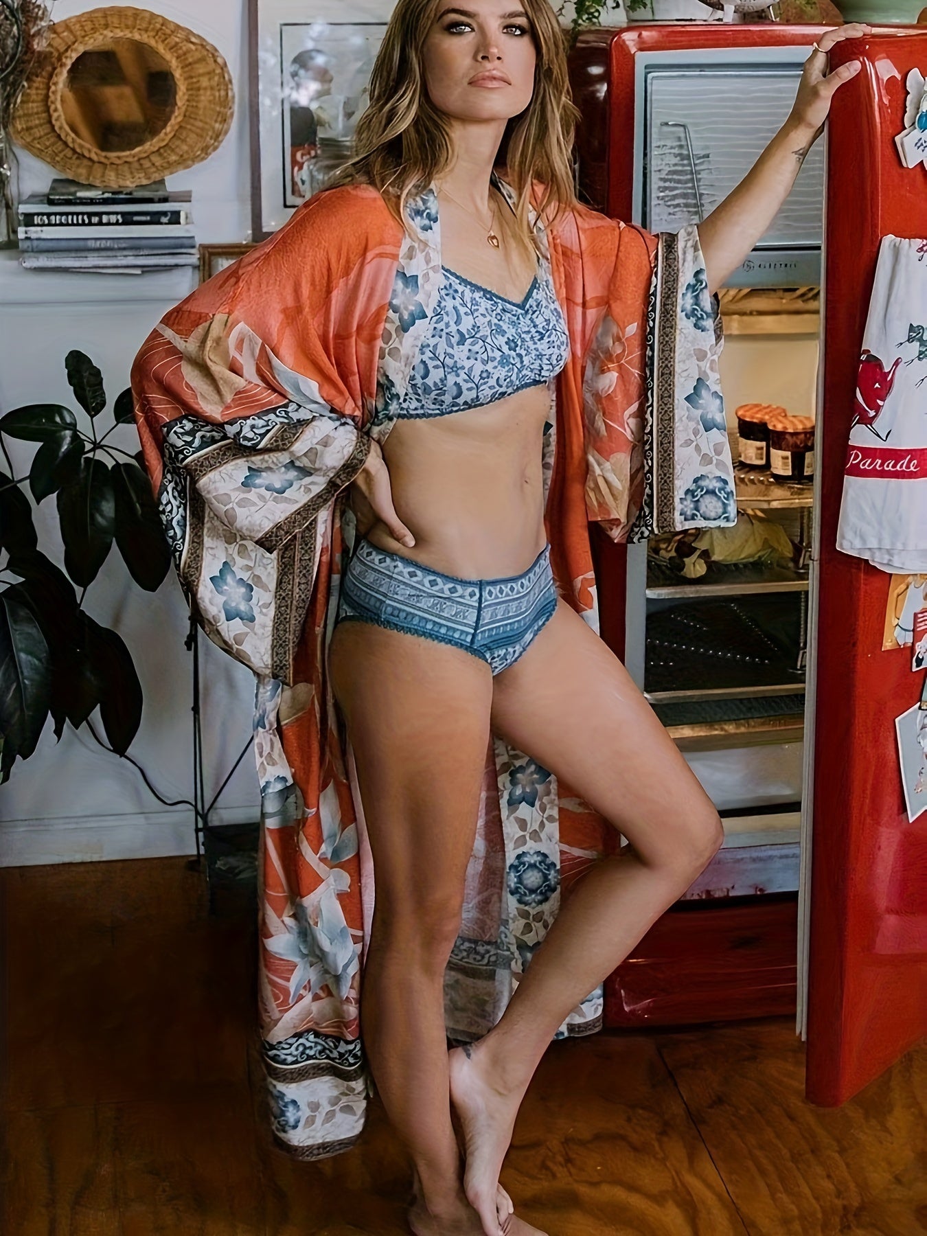 Vibrant Floral Summer Beach Cover Up