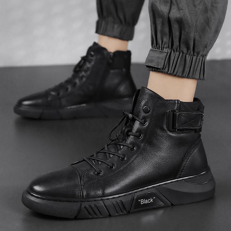 Authentic Brown Leather Ankle Boots for Men - Pexav