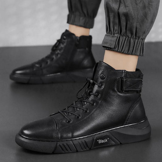 Authentic Brown Leather Ankle Boots for Men - Pexav